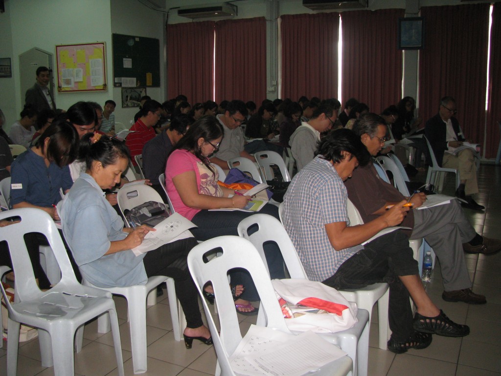 Goal setting workshop participants at St. Faith’s Church, Kuching.