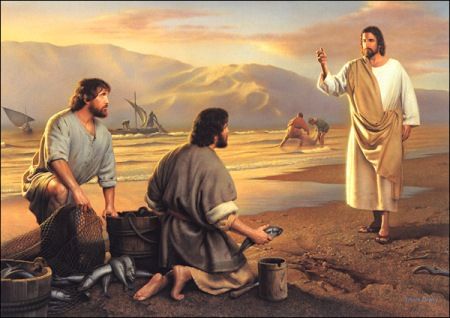 耶稣说：来跟从我，我要使你成为得人如得鱼的渔夫