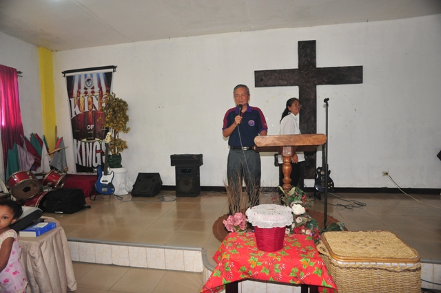 KCF President Yap Kok Sun speaking during Mission trip