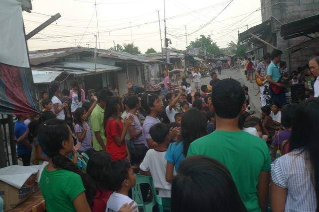 Reaching in the streets of Las pinas, Manila