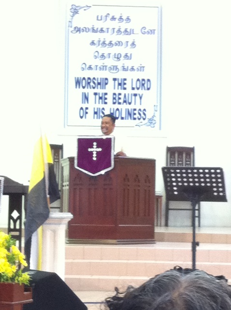 Rev Eduan delivering the sermon