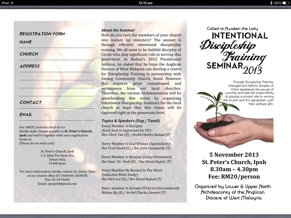 Intentional Discipleship seminar