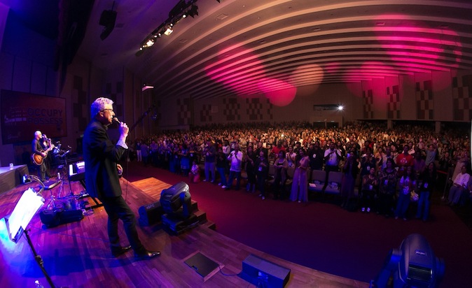 Don Moen touching the audience with his songs