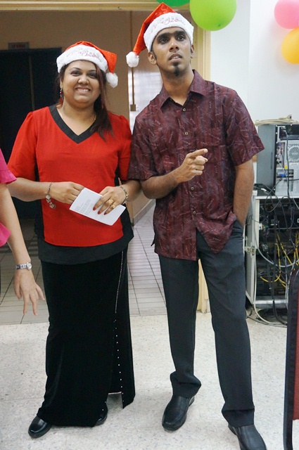 Joyous emcees of the night with Sheila (left) and Raymond (right)