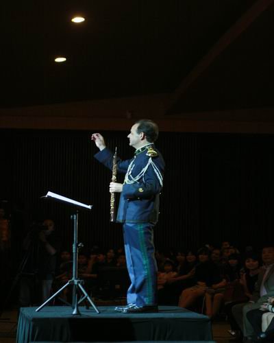 Brito performing for a concert