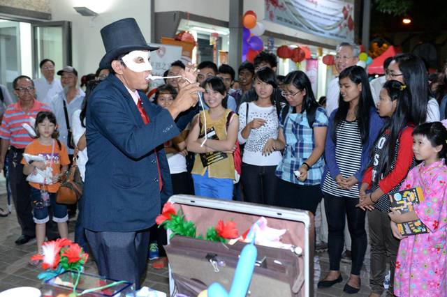 The magic show at the carnival