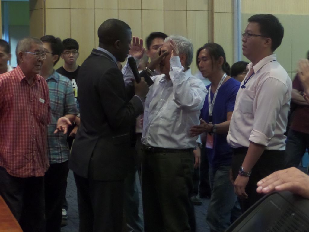 Robert Ssesanga at one of the Malaysian healing rallies early this year.