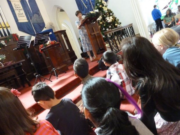 A sister-in-Christ thanking the congregation for their support for the children's ministryA sister-in-Christ thanking the congregation for their support for the children's ministry