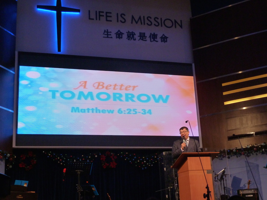 Rev John Kok preaching on having a better tomorrow by first seeking God's Kingdom 