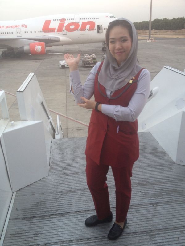 Joycelin Ooi during her days as an air stewardess