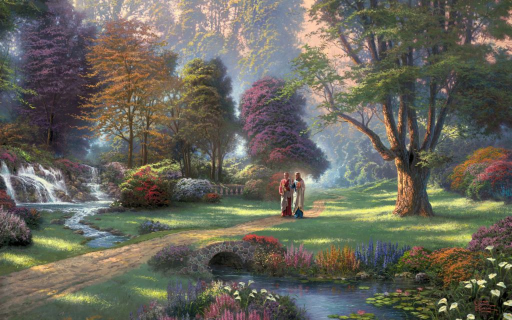 JesusChrist_Walking_InGarden_freecomputerdesktopwallpaper_1680