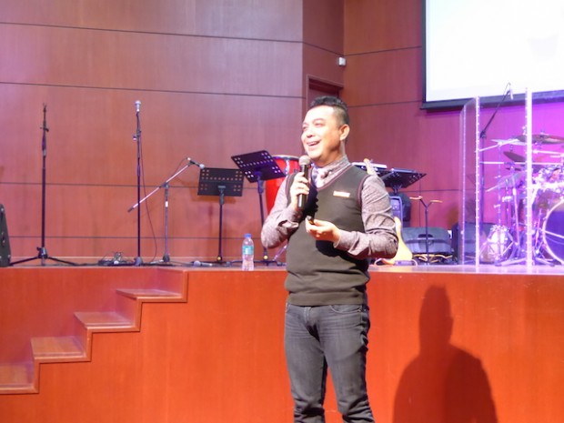 Pr Edmund Smith giving a Victory Talk at Good Shepherd Assembly of God, Petaling Jaya