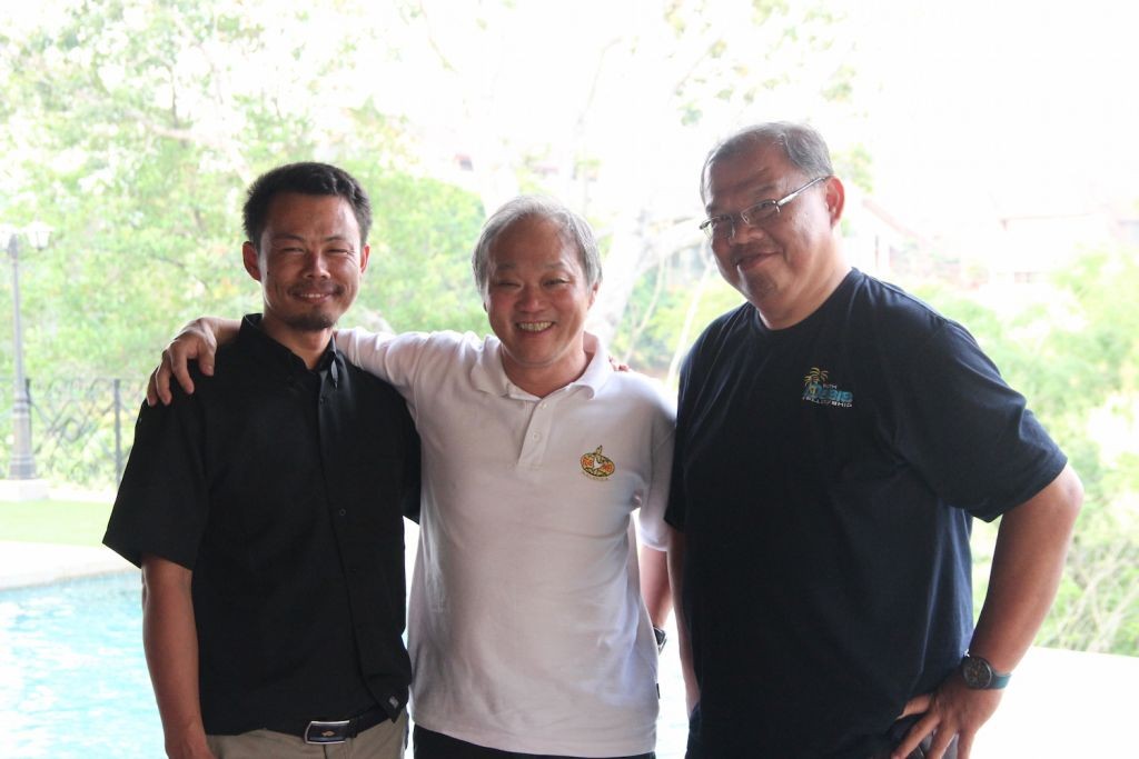 Ps. Robin (far left) with some friends in Malaysia 