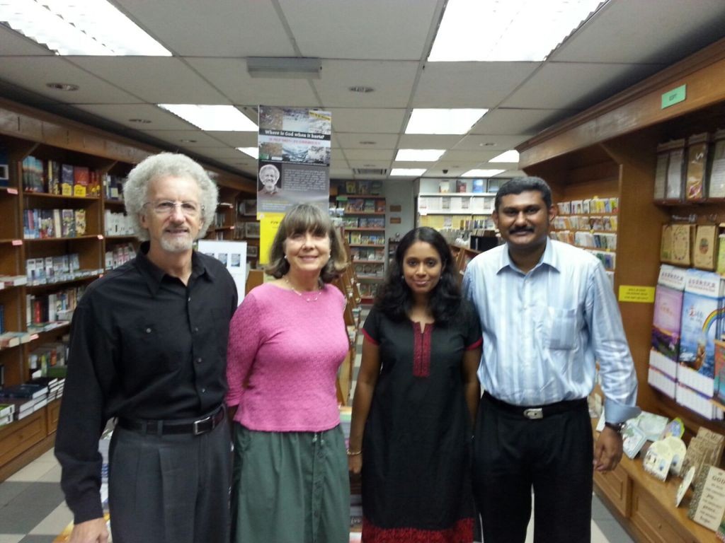 Dr. Philip Yancey and his wife, Janet with Bro. Lawrence James and his wife, Agnes 