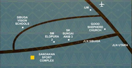 Map for Sandakan Sport Complex