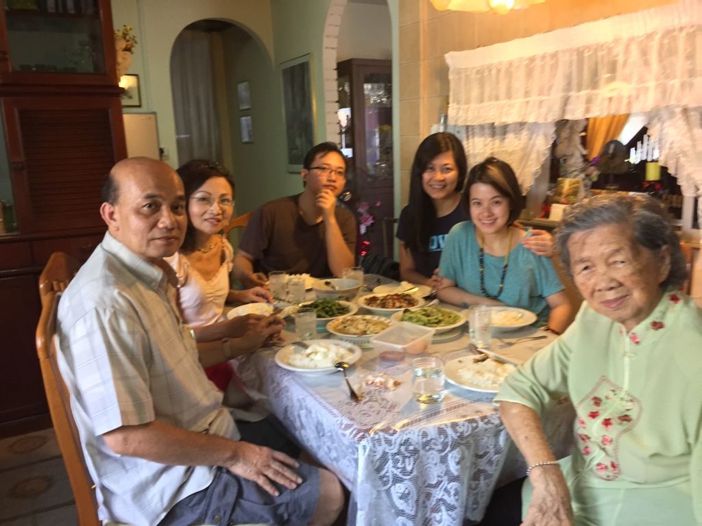 Anita (second from left) with her family and friends