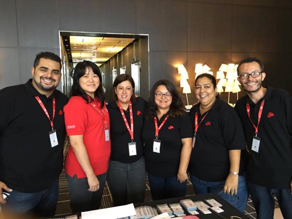 Elina (2nd from left) as part of the organising team for an International OM event