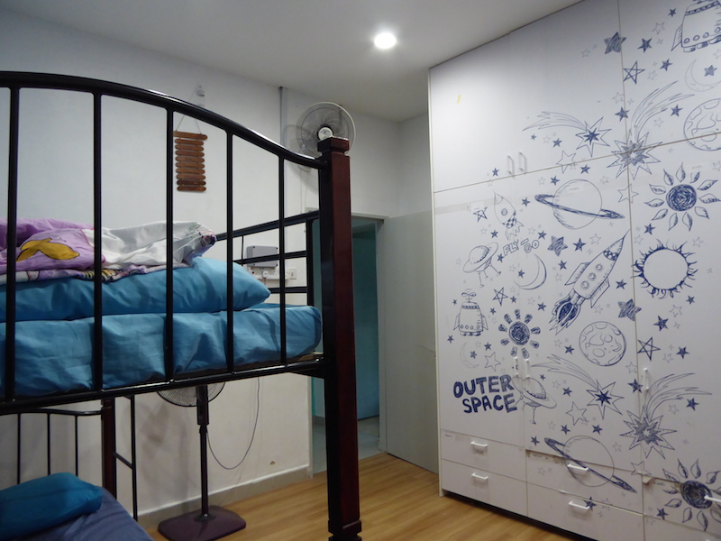 The rooms of children in SHELTER 1, done beautifully and sponsored by Kao Dim Malaysia