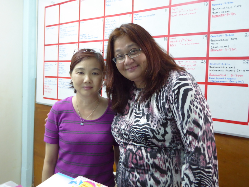 Doris Catherine (left) with Elaine Surin